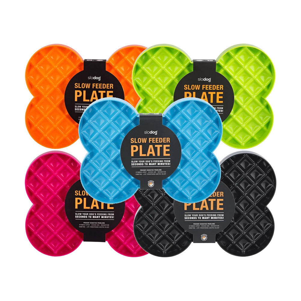 Slodog - Slow Feeder Plate - Bone Pink