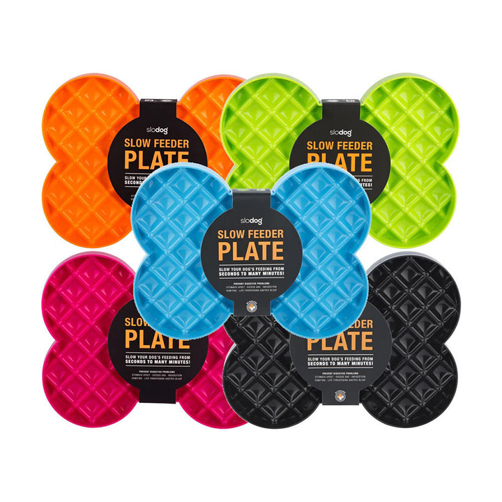 Slodog - Slow Feeder Plate - Bone Pink