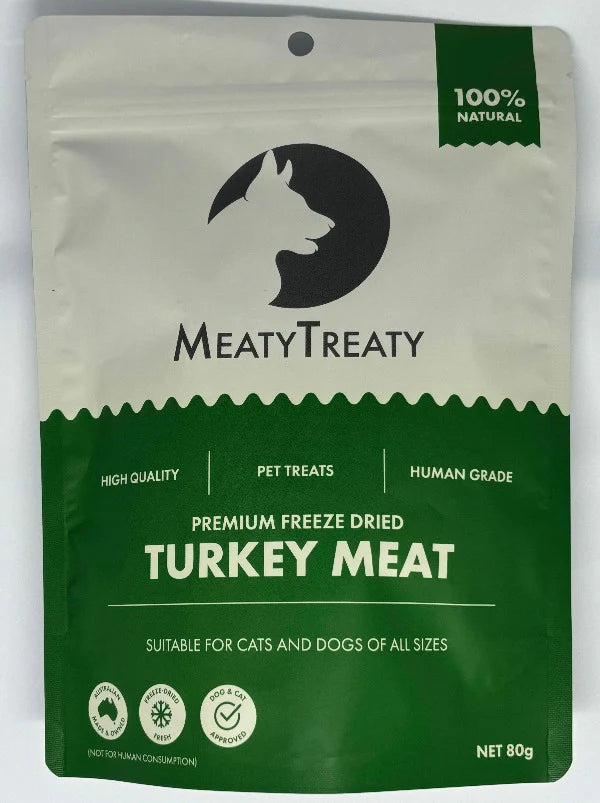 Meaty Treaty Freeze Dried Turkey Cat & Dog Treats 80g