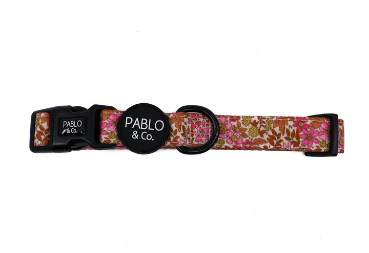 Pink Posies: Dog Collar- S