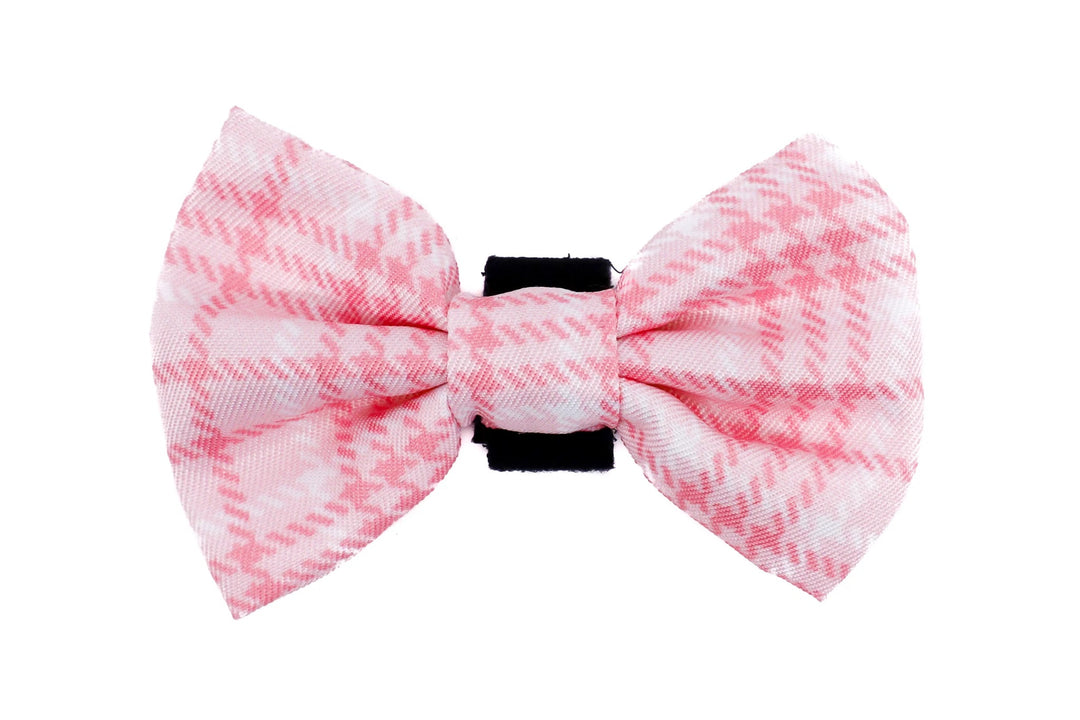 Pink Houndstooth: Bowtie- Medium