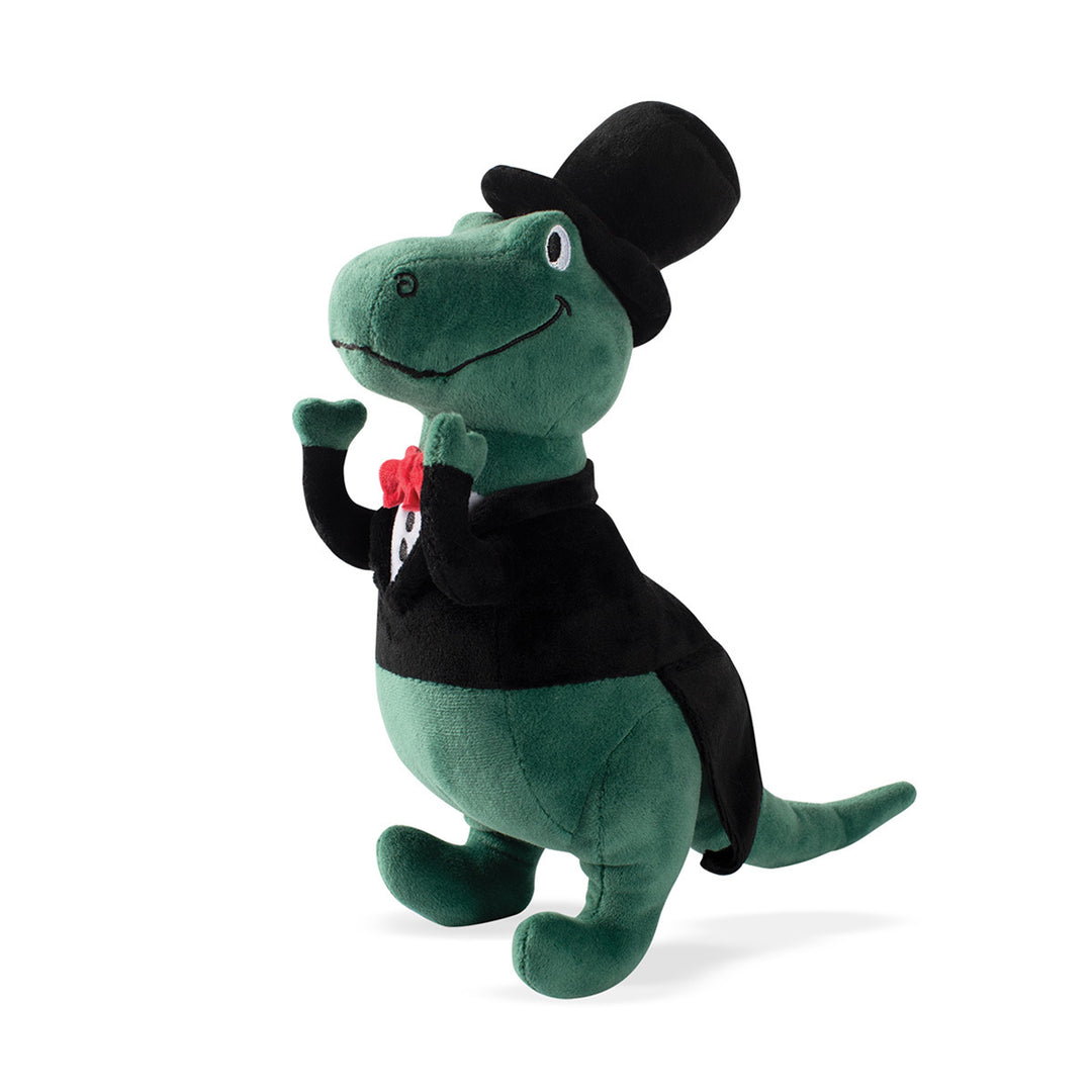 Fringe Studio Rex Ready Suited-up T-Rex Plush Squeaker Dog Toy