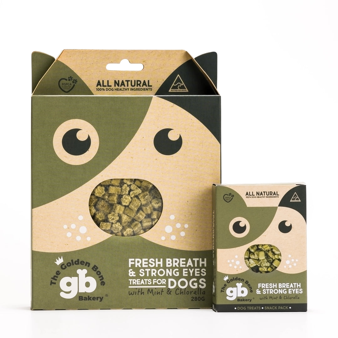 The Golden Bone Bakery Fresh Breath and Strong Eyes- Dog Training treats- 280gm