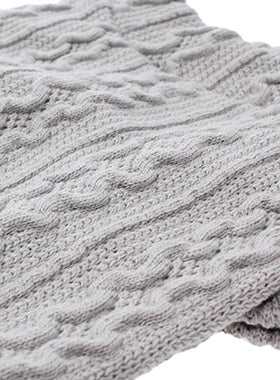 Grey Cable Knitted Sweater- XL