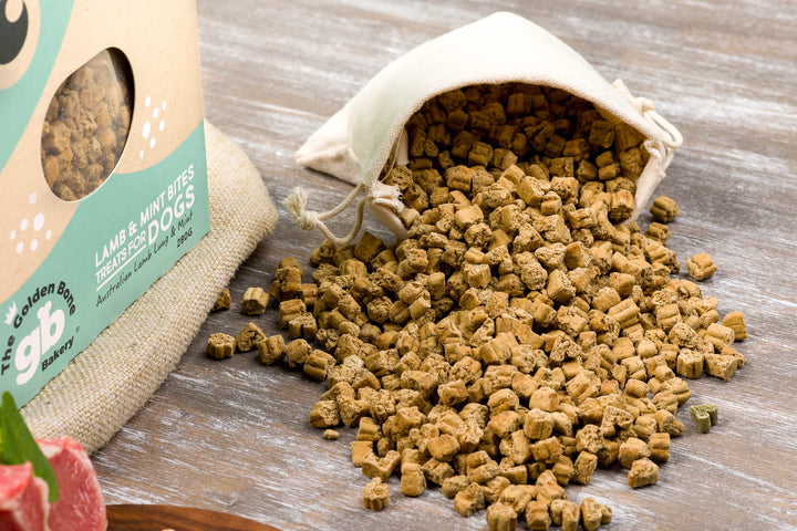 The Golden Bone Bakery Lamb and Mint Bites- Dog Training treats- 280gm