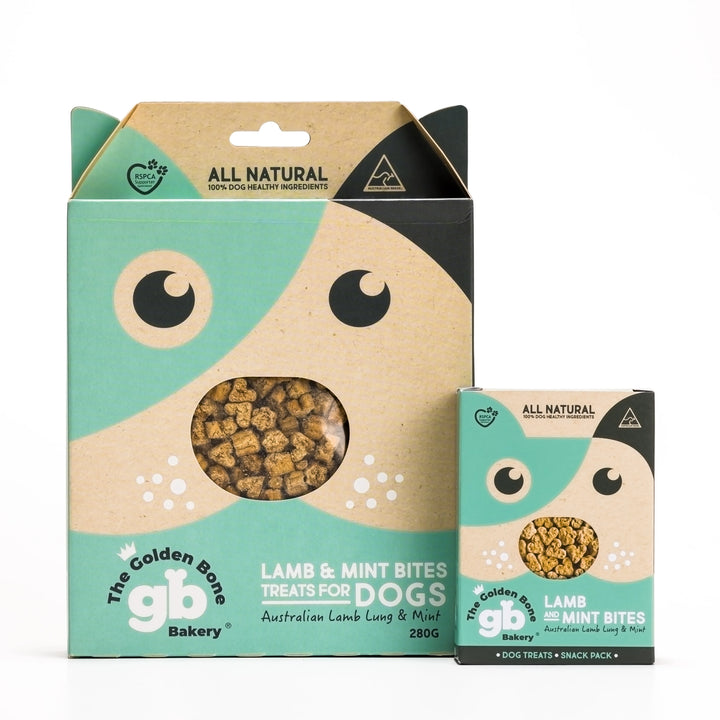 The Golden Bone Bakery Lamb and Mint Bites- Dog Training treats- 280gm