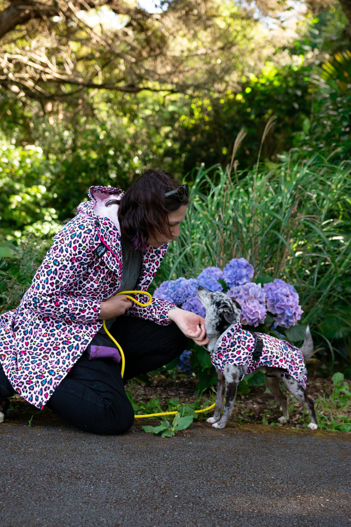 Scribbler Raincoat- Neon Leopard- 30