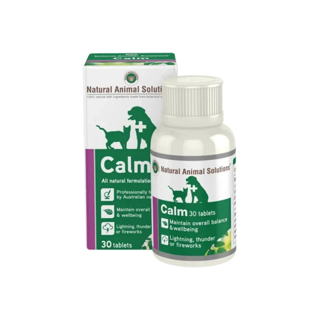 Natural Animal Solutions "Calm" Remedy for Cats & Dogs - 30 Tablets