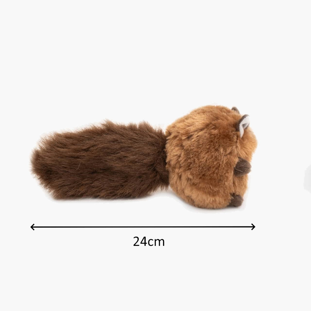 Zippy Paws Bushy Throw Crinkly Plush Fetch Dog Toy - Squirrel