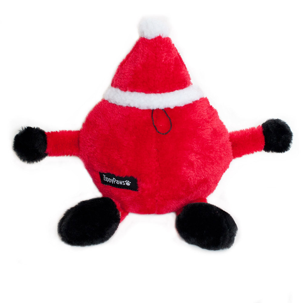 Zippy Paws Christmas Brainey Plush Dog Toy - Santa