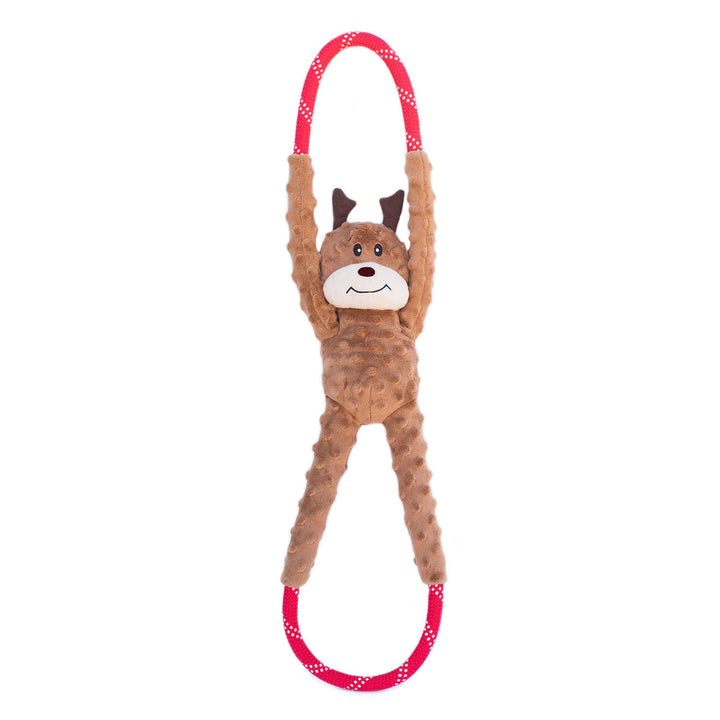 Zippy Paws - Christmas Holiday RopeTugz - Reindeer