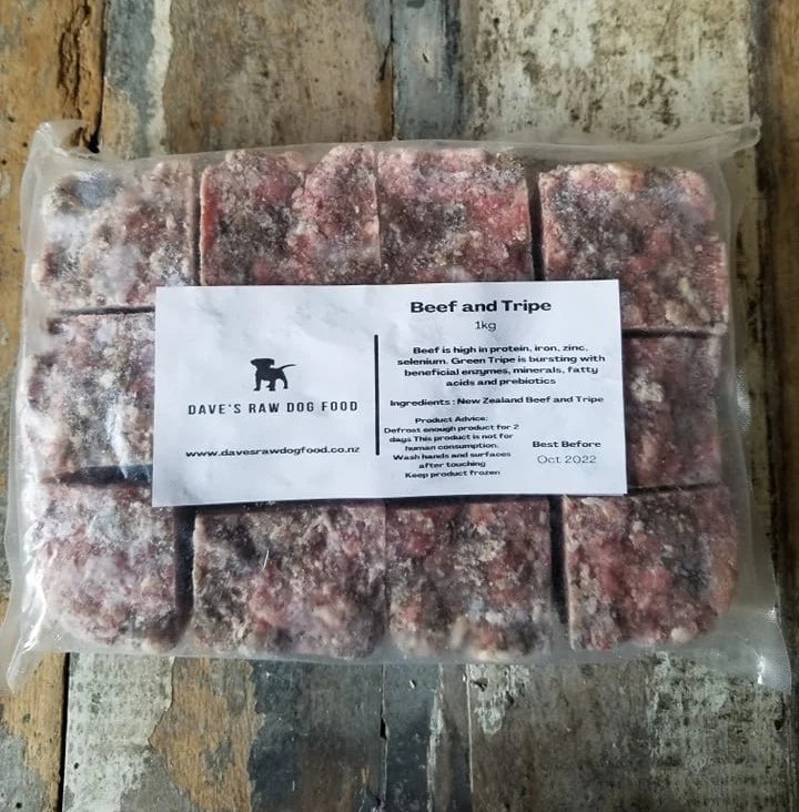 Raw Food- Beef and Tripe 1kg