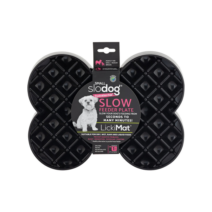 Slodog - Slow Feeder Plate - Bone Black