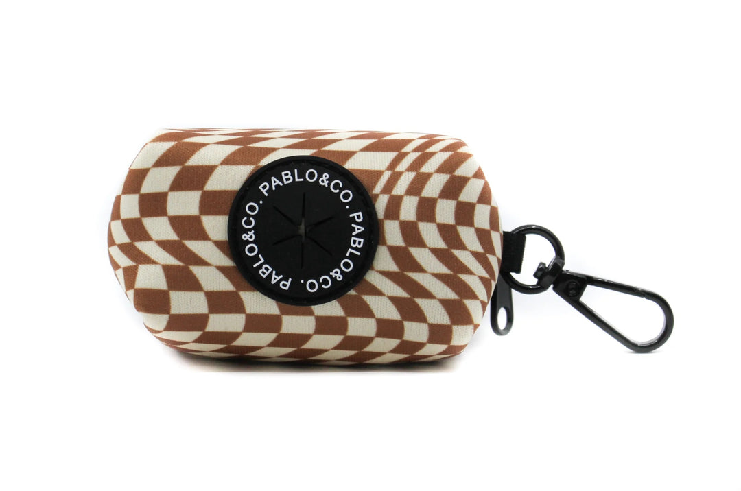 Brown Check Check - Poop Bag Holder