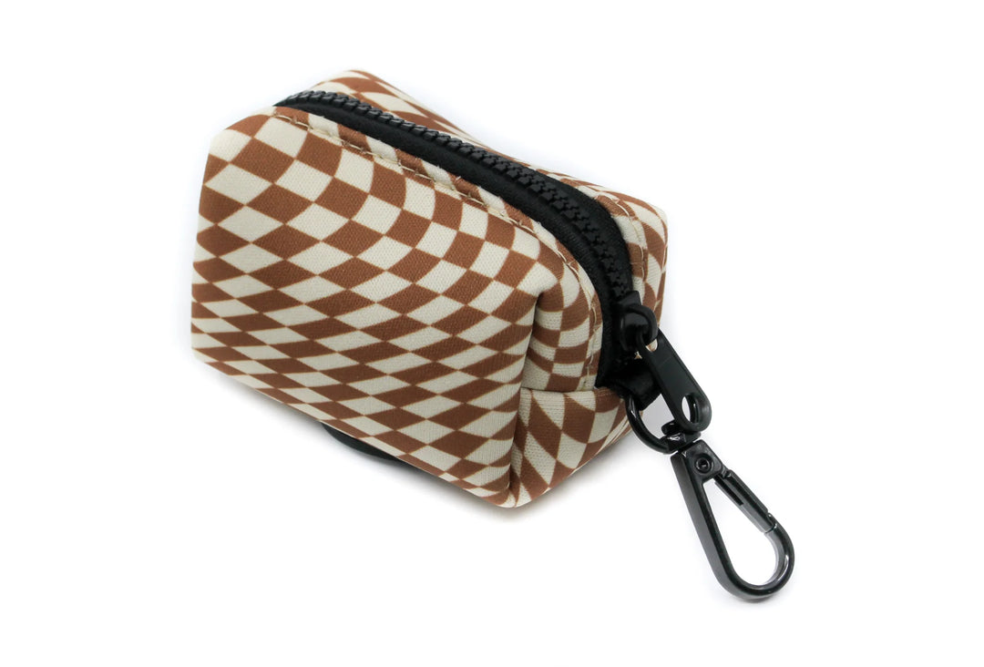 Brown Check Check - Poop Bag Holder