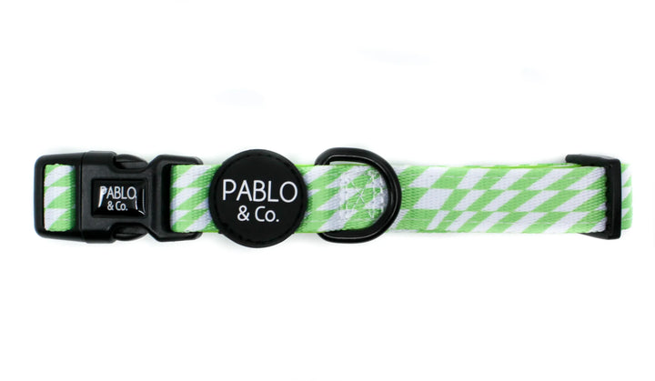 Lime Check Check - Collar - LARGE