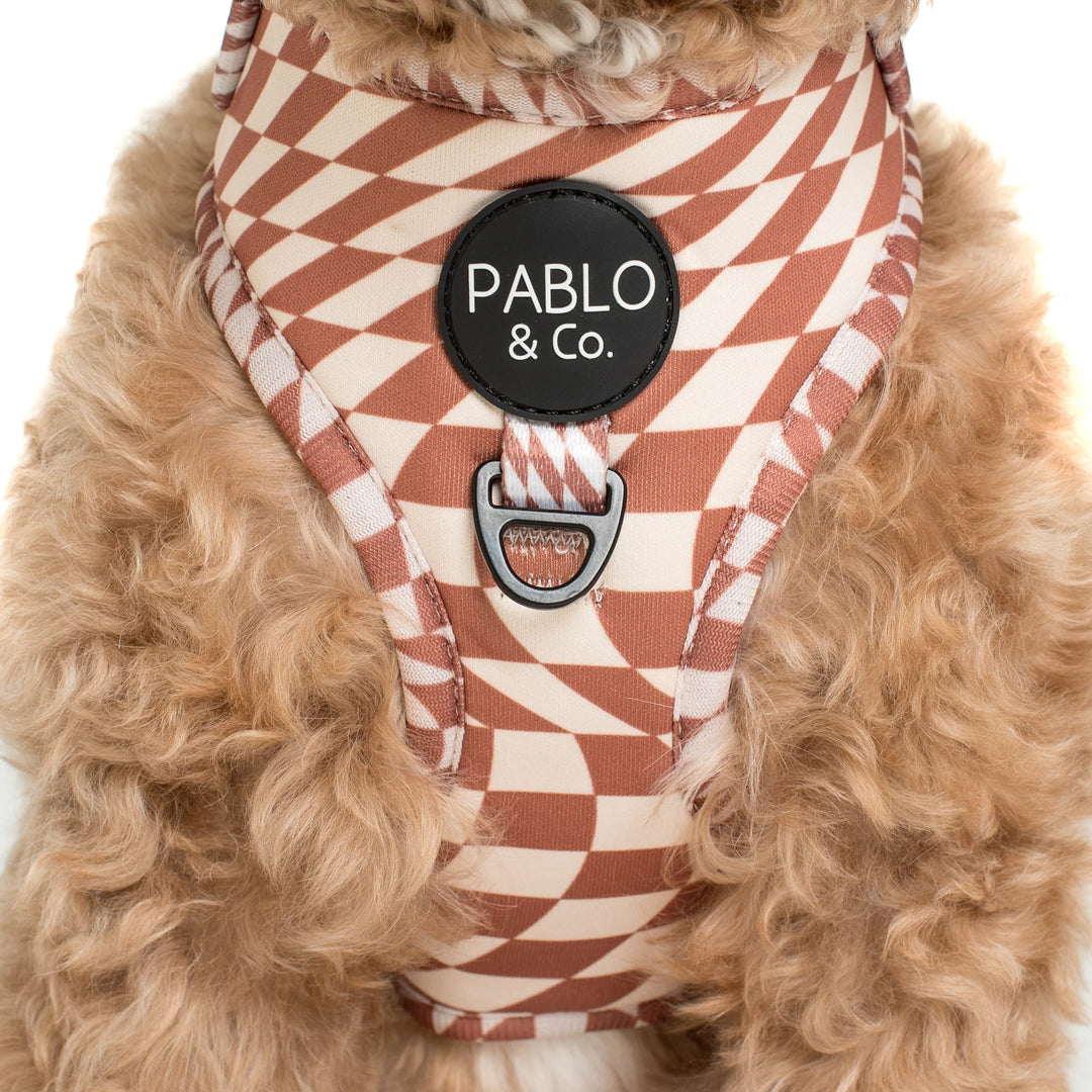 Brown Check Check - Adjustable Harness - XL