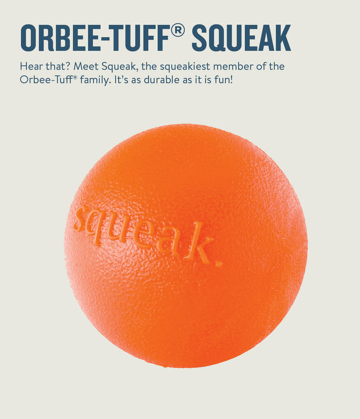 Orbee-Tuff Squeak Ball ORANGE