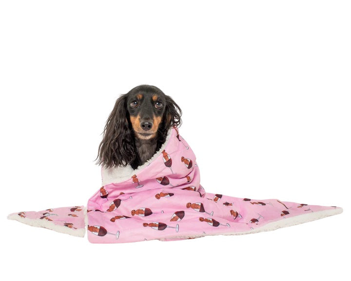 Dachshunds & Wine : Dog Blanket